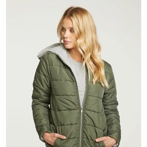 NWT- Chaser Green Hooded Puffer Jacket